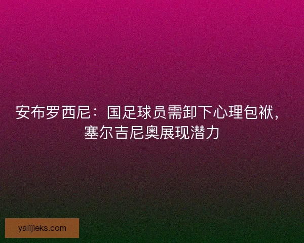 安布罗西尼：国足球员需卸下心理包袱，塞尔吉尼奥展现潜力