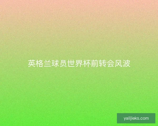 英格兰球员世界杯前转会风波